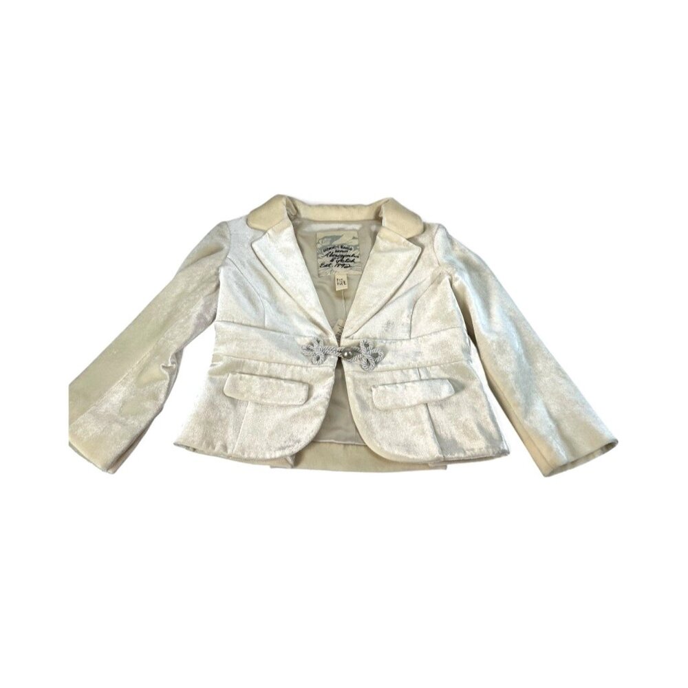 vintage Abercrombie & Fitch‎ womens S ivory cream velvet cropped blazer new